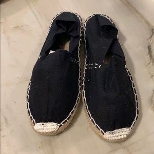 Never worn black espadrilles
